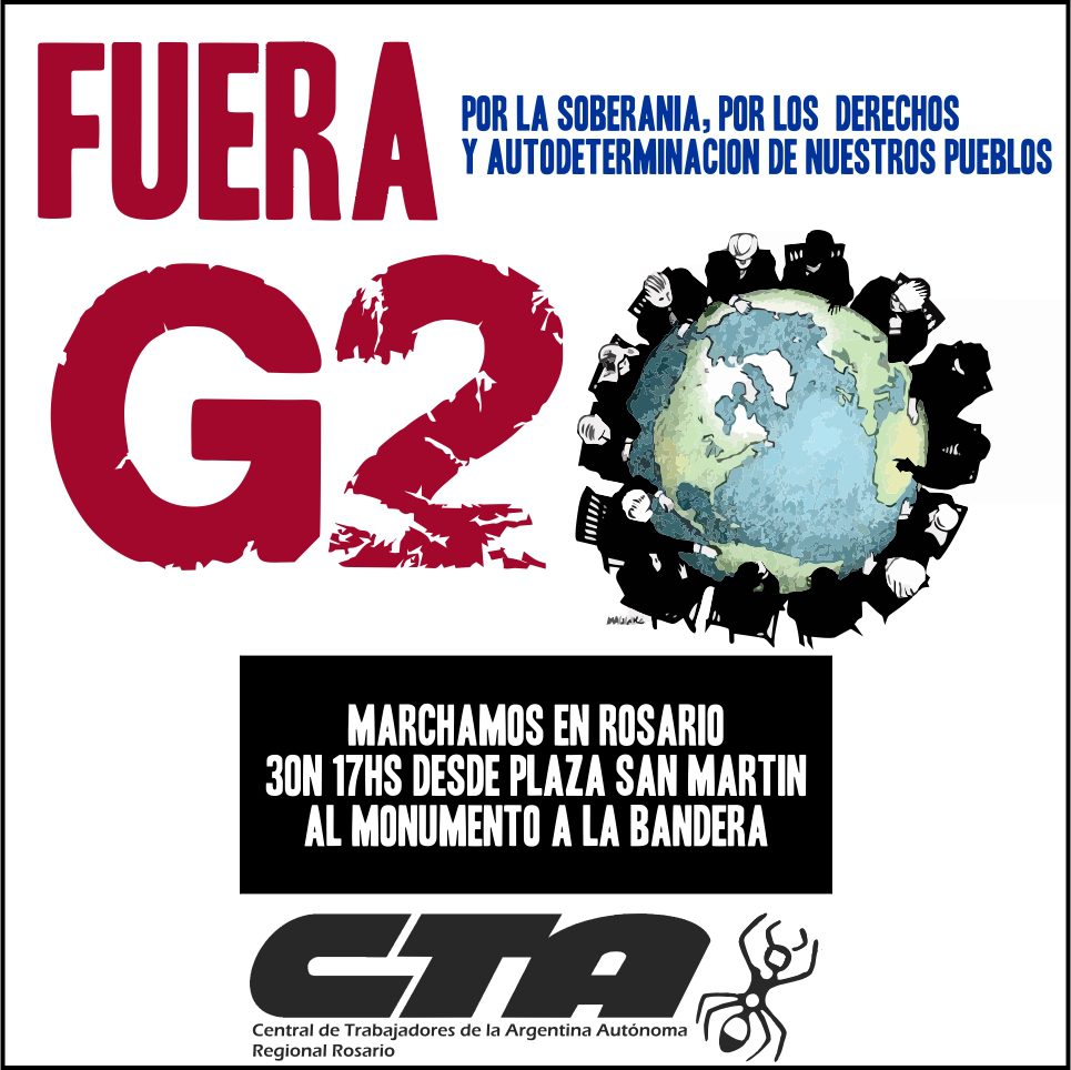 Declaración de la CTAA Rosario ante la Cumbre del G20